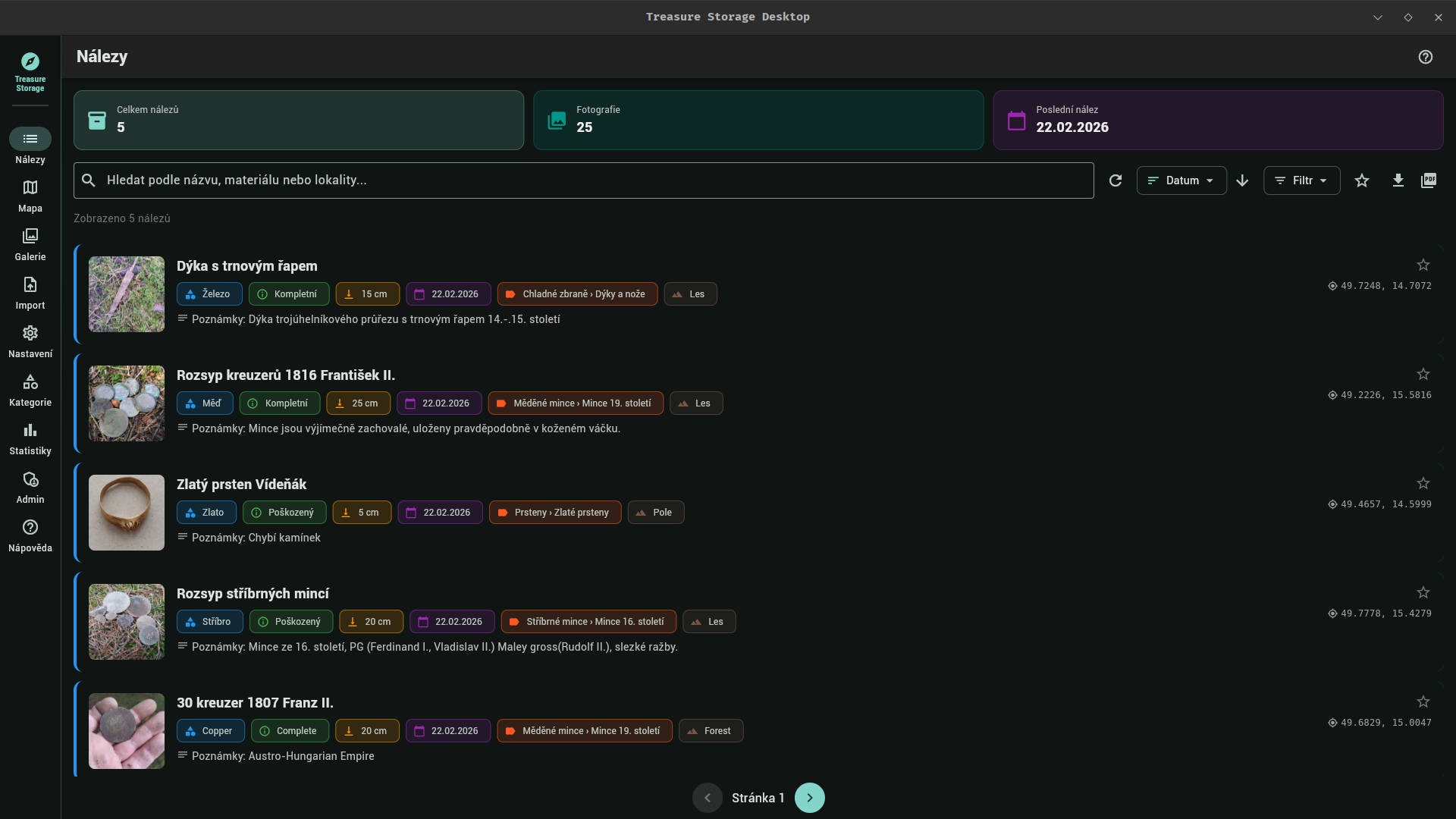 Treasure Storage Desktop Screenshot