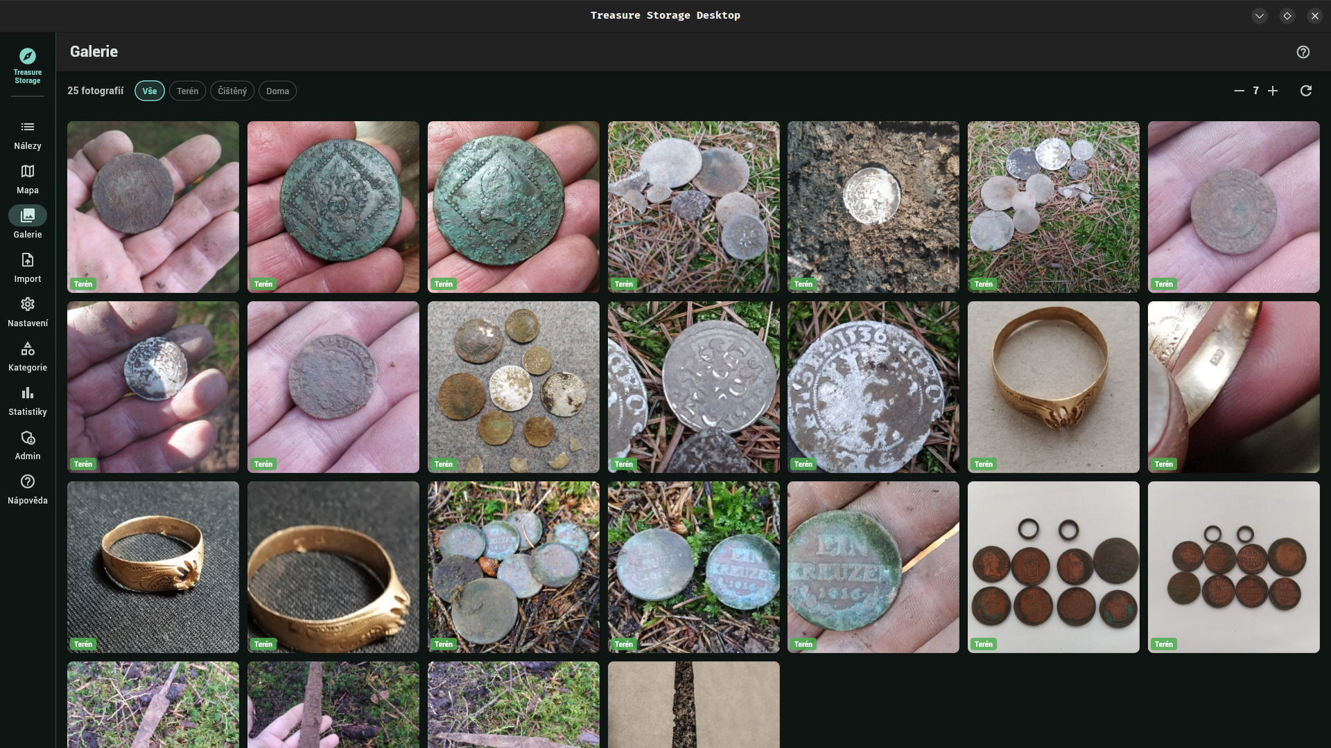 Nekonečná galerie s filtrem